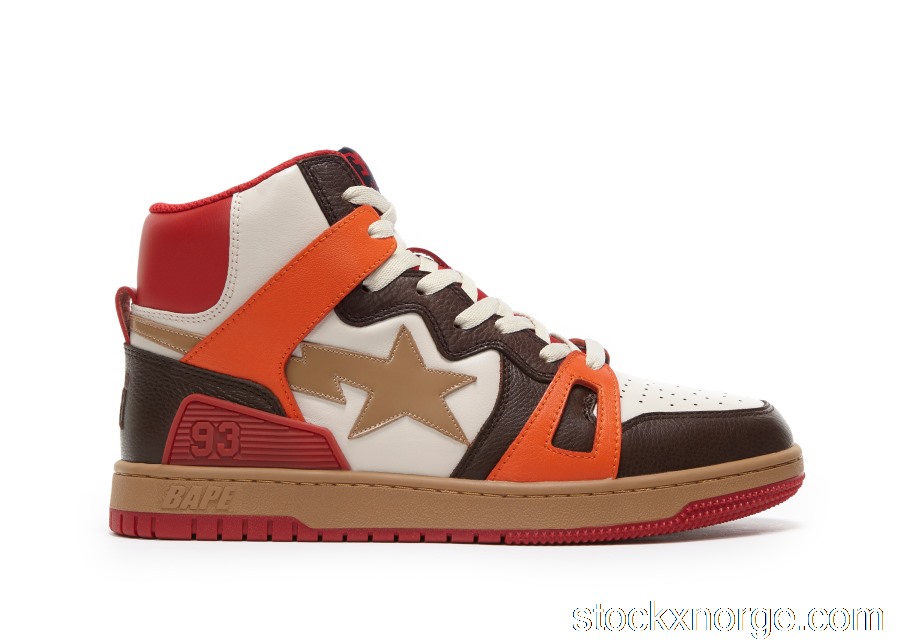 Outlet A Bathing Ape Bape Sta 93 Hi Red Orange Light Sand 001FWG701034X