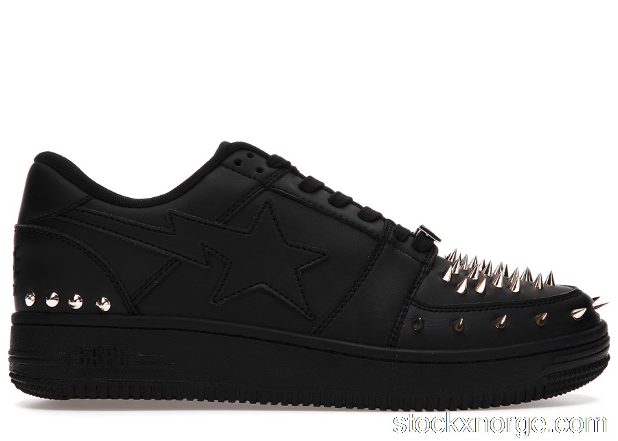 Outlet A Bathing Ape Bape Sta Low Black Gold Studded