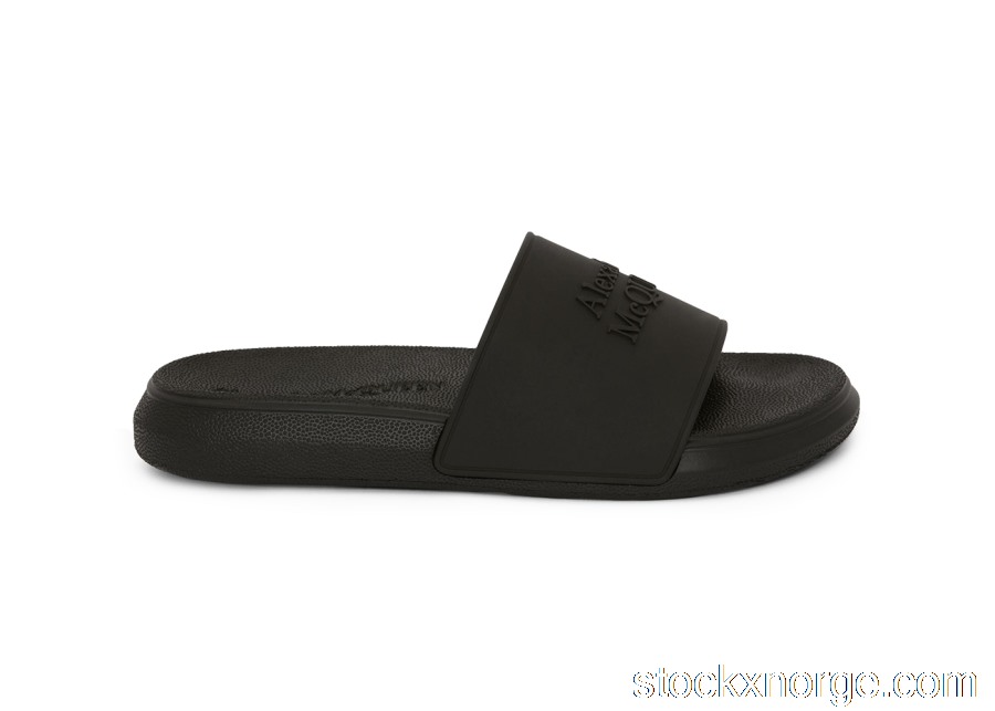 Outlet Alexander McQueen Pool Slide Black (W) 666983W4QS01000