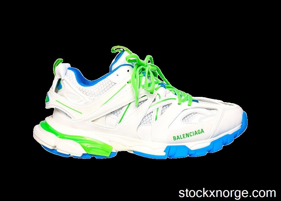 Outlet Balenciaga Track White Blue Green 542023W3AC49034