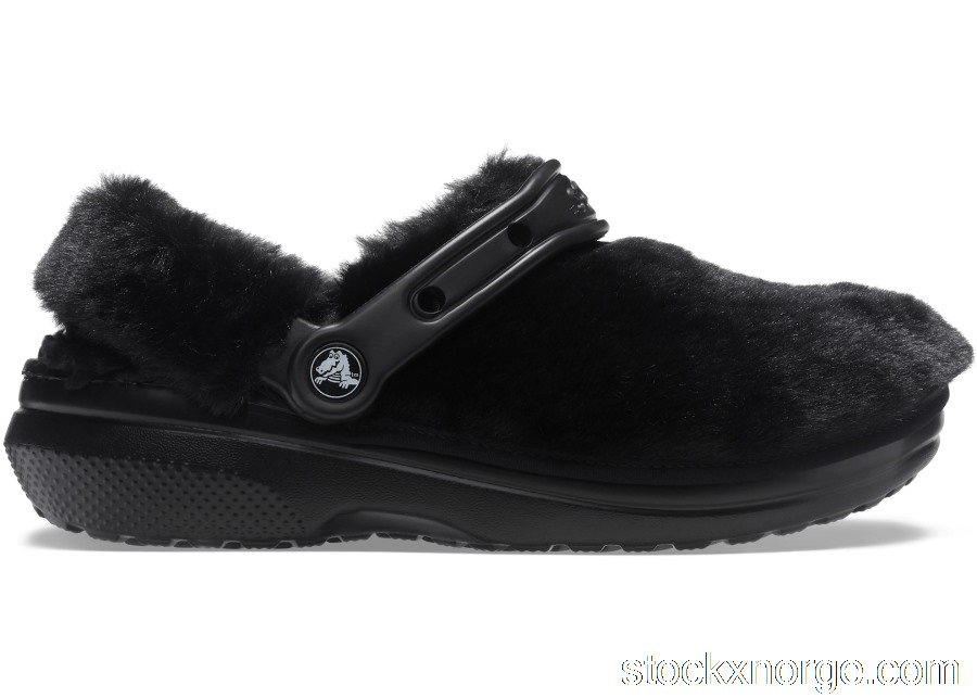 Outlet Crocs Classic Clog Fur Sure Black