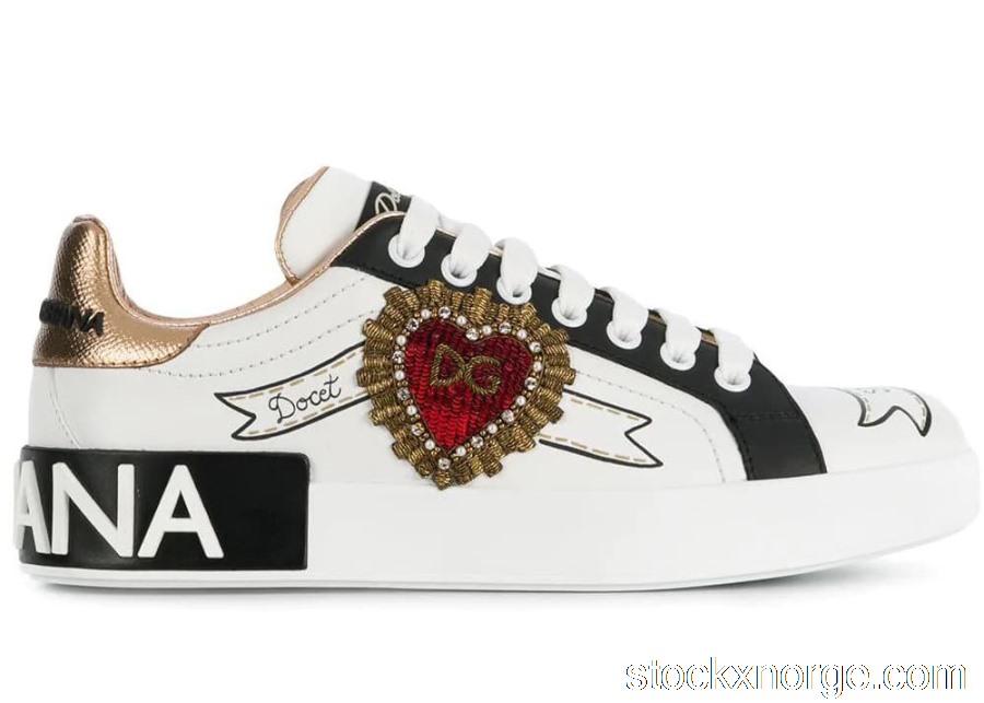 Outlet Dolce & Gabbana Portofino Embroidered White Heart (W) CK1544AZ138HWT77