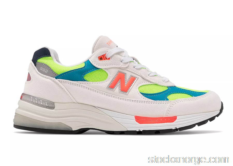 Outlet New Balance 992 White Neon Cyan M992DA