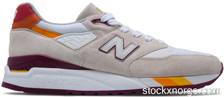 Outlet New Balance 998 Coumarin Pack White Burgundy M998CST