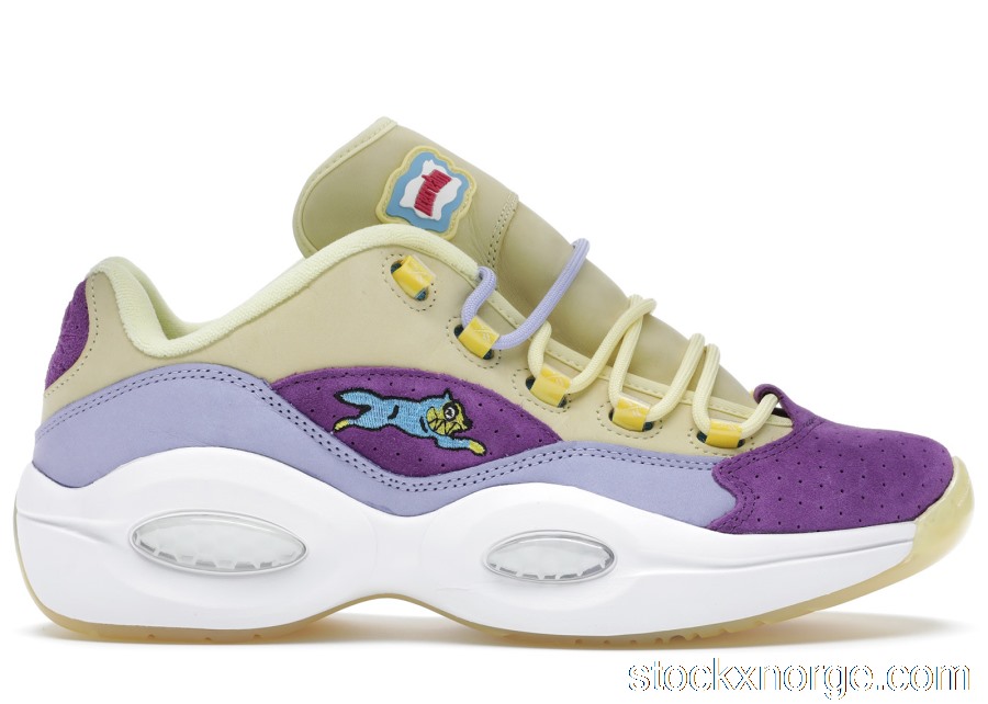 Outlet Reebok Question Low BBC Ice Cream Running Dog Yellow Purple G55351