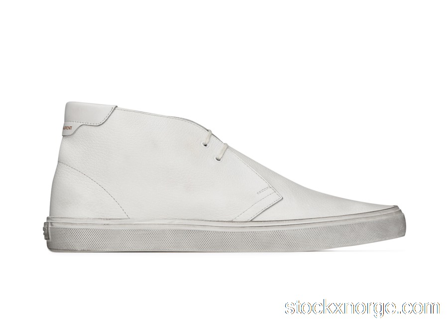 Outlet Saint Laurent ACE Ankle Boot White 60528504G509030
