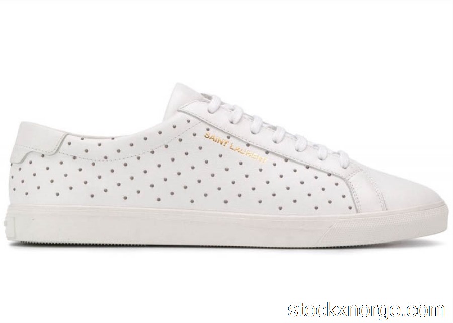 Outlet Saint Laurent Andy Signature White Stud 5848260ZS5Y9030