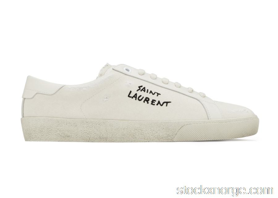 Outlet Saint Laurent Court Classic SL/06 Low Distressed Cream (W) 610648GUP109113