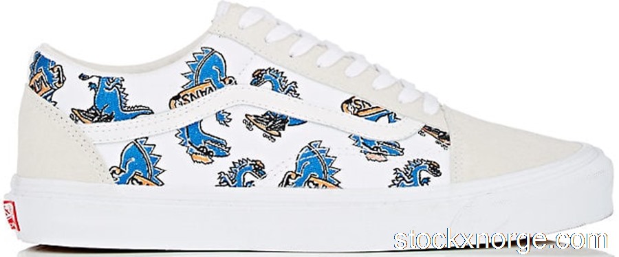 Outlet Vans Old Skool Barneys Vanosaur White