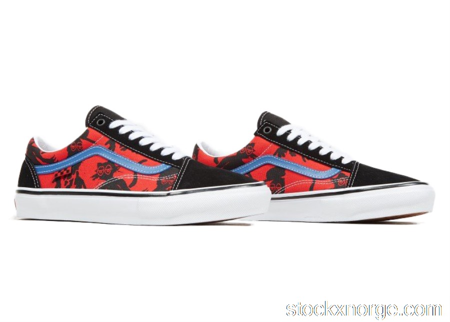 Outlet Vans Old Skool Krooked By Natas For Ray Black Red Blue VN0A5FCBAPC